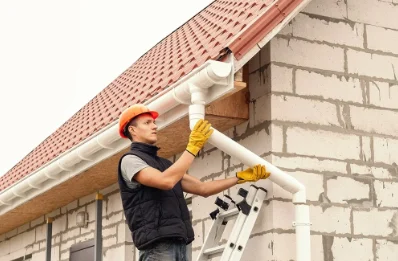 Pose et remplacement de gouttières à Angles